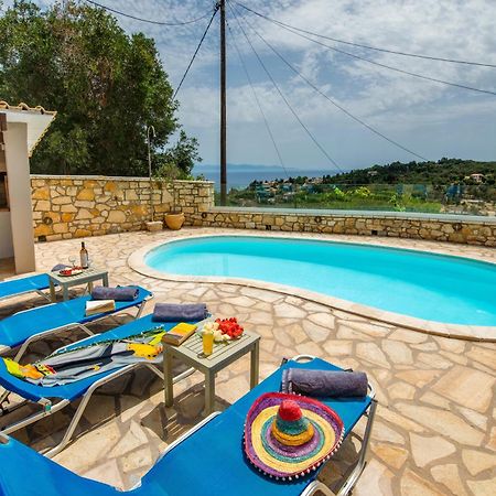 Loggos Seaview Cottage With Private Pool By Konnect Longós Exterior foto
