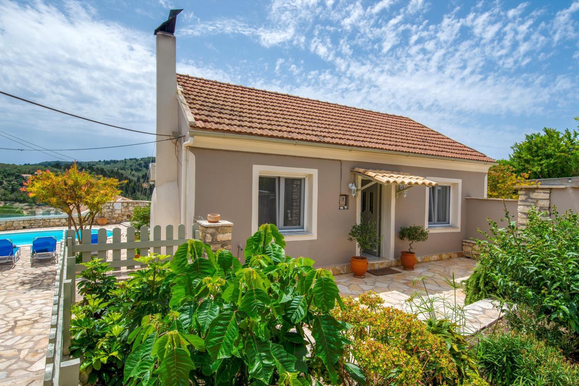 Loggos Seaview Cottage With Private Pool By Konnect Longós Exterior foto